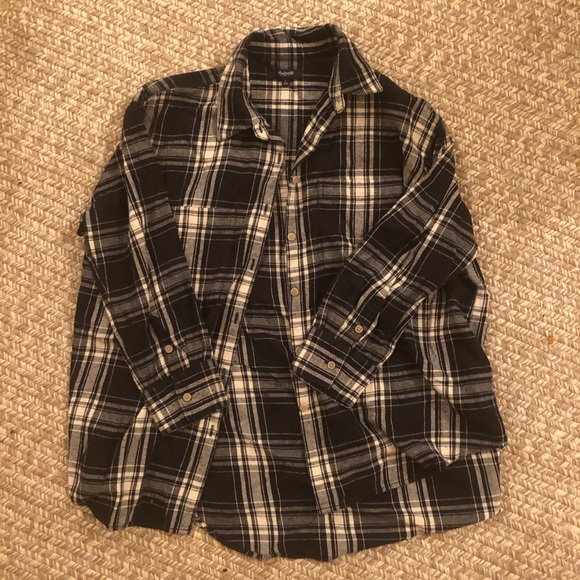 Madewell flannel trapeze shirt in overcast plaid - Picture 2 of 5